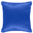 Housse de coussin simili satin sublimable avec dos couleur bleue