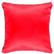Housse de coussin simili satin sublimable avec dos couleur rouge