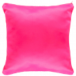 Housse de coussin simili satin sublimable avec dos couleur fuchsia