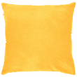 Funda cojín felpa sublimable reverso de color amarillo anaranjado