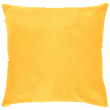 Housse de coussin en peluche sublimable avec dos couleur jaune-orangé