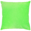 Sublimation Plush Cushion Cover with Coloured Back - Lime Green