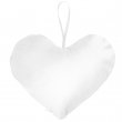 Housse de coussin cœur blanche 22x18cm 