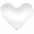 Housse de coussin cœur blanche 44x37cm 