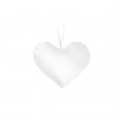 Housse de coussin cœur blanche 22x18cm 