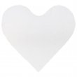 Heart Cushion Cover - Plush Fabric - 45x38cm - White