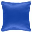 Housse de coussin simili satin sublimable avec dos couleur bleue