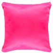 Housse de coussin simili satin sublimable avec dos couleur fuchsia