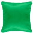 Housse de coussin simili satin sublimable avec dos couleur verte