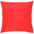 Housse de coussin en peluche sublimable avec dos couleur rouge