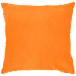 Housse de coussin en peluche sublimable avec dos couleur orange