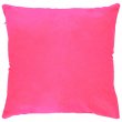 Housse de coussin en peluche sublimable avec dos couleur rose fluo