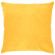 Housse de coussin en peluche sublimable avec dos couleur jaune-orangé