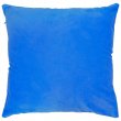 Housse de coussin en peluche sublimable avec dos couleur bleue