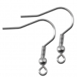 Silver Earring Hook - Pack of 50 pcs