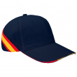 Gorra azul marino con bandera España trasera