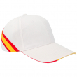 Gorra blanca con bandera España trasera