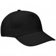 Gorra 5 paneles algodón Negro