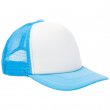 Gorra bicolor infantil azul claro y blanca sublimable