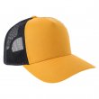 Gorra algodón 5 paneles Rapper Cotton - Mostaza/Negro