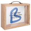 Tirelire photo en bois en forme de valise - Bois