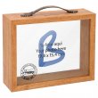 Tirelire photo en bois en forme de valise - Marron