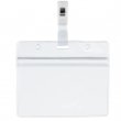 Horizontal clip-on name badge