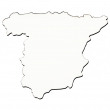 Imán de madera para sublimación forma mapa España - Pack de 5 uds