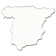 Magnet en bois sublimable - Souvenirs Série Espagne - Carte d'Espagne - Lot de 5 unités