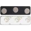 Magnet with Base for Badges - Rectangular triple 45x13mm