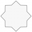 Sublimable MDF3 Wood Magnet Andalusian Star - 6.5x6.5cm