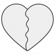 Sublimation MDF Split Heart Fridge Magnet 2x4x8cm - Pack of 5