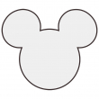 Magnet Mickey 7x8cm sublimable MDF 3mm - Lot de 5 unités