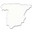 Imán madera sublimable - Serie Souvenirs España - Mapa España - Pack de 5 uds
