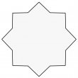 Aimant en bois MDF3 sublimable étoile Andalouse - 6,5x6,5cm