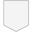 Aimant en bois MDF3 sublimable écusson en pointe - 5x6,5cm