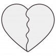 Sublimation MDF Split Heart Fridge Magnet 2x4x8cm - Pack of 5