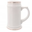 Sublimation Beer Stein 22oz - White/Gold