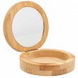 Boîte à bijoux en bambou avec couvercle miroir pour gravure