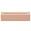 Peana madera rectangular 15cm con luz LED cálida