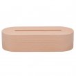 Oval Wooden Stand 14,5cm with Warm LED Light