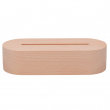 Peana madera ovalada 14,5cm con luz LED cálida