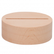 Peana madera redonda Ø10cm con luz LED cálida
