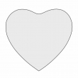 Sublimation Aluminium Insert Heart - 25x27mm