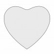 Plaque cœur en aluminium sublimable - 25x27mm