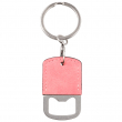 Porte-clés décapsuleur pour sublimation acier et similicuir rose