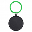 Engraved Black Aluminium Keyring with Green Ring