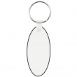 Porte-clés en bois MDF3 sublimable double face ovale étroit 3x6,5cm
