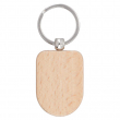 Natural Wood Keyring - Shield 3x4.5cm