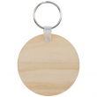 Sublimable Round Key Ring Ø6,5cm Natural Wood Double Sided